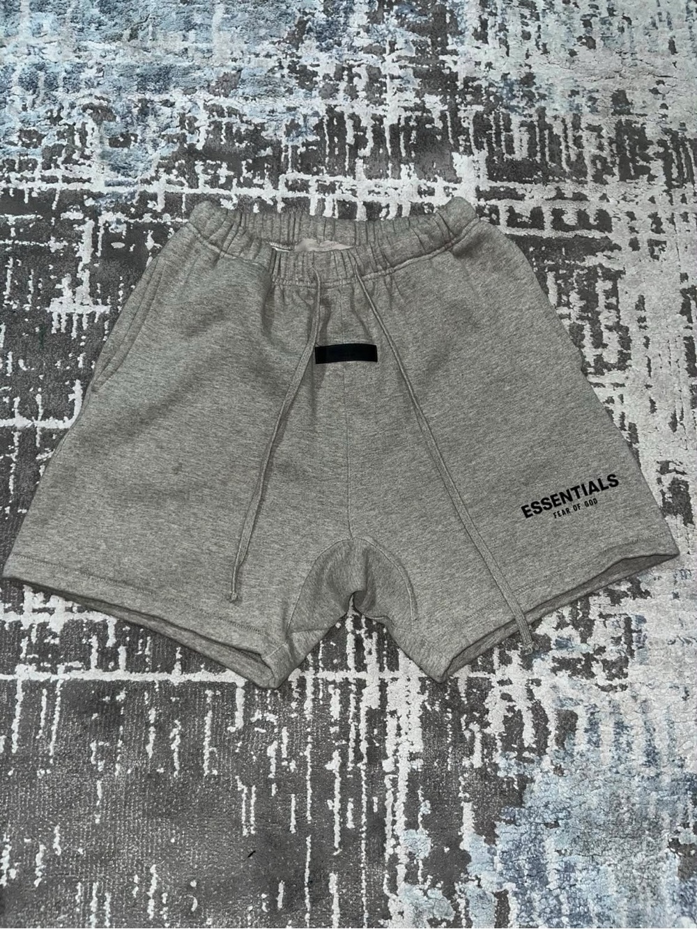ESSENTIALS Men’s Heather Gray Athletic Sweat Shorts